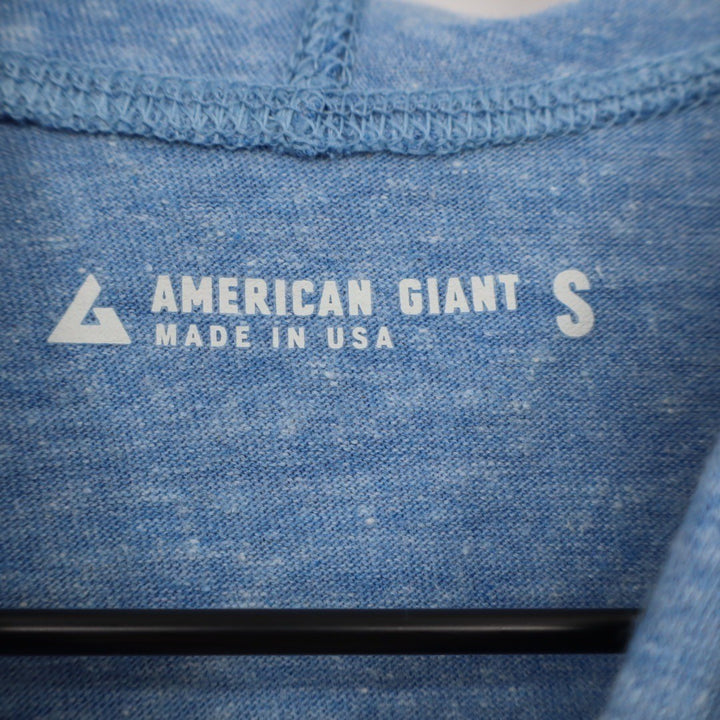 American Giant Classic Full Zip Hoodie Heather Blue Made in USA Women's Size S