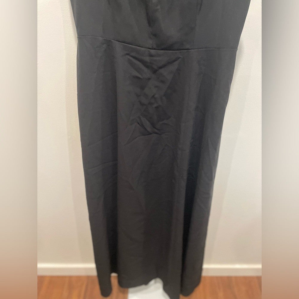 Dessy Collection Off-The-Shoulder Pleated Cap Sleeve A-Line Maxi Dress Size 14