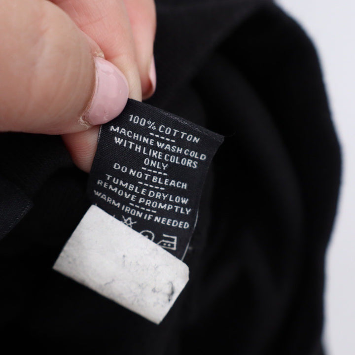 American Giant Womens Black Full Zip Hoodie USA Graphic Fleece Lined Size M