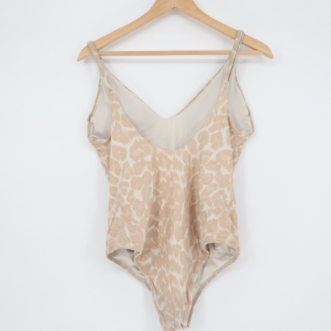 Aerie One Piece Cheeky Leopard Print Swimsuit Size L Long