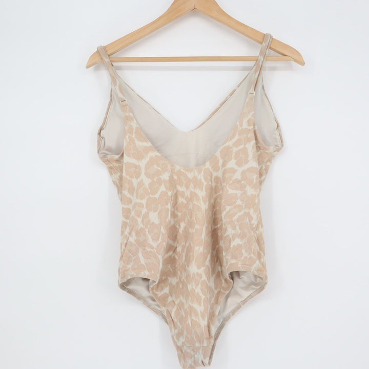 Aerie One Piece Cheeky Leopard Print Swimsuit Size L Long