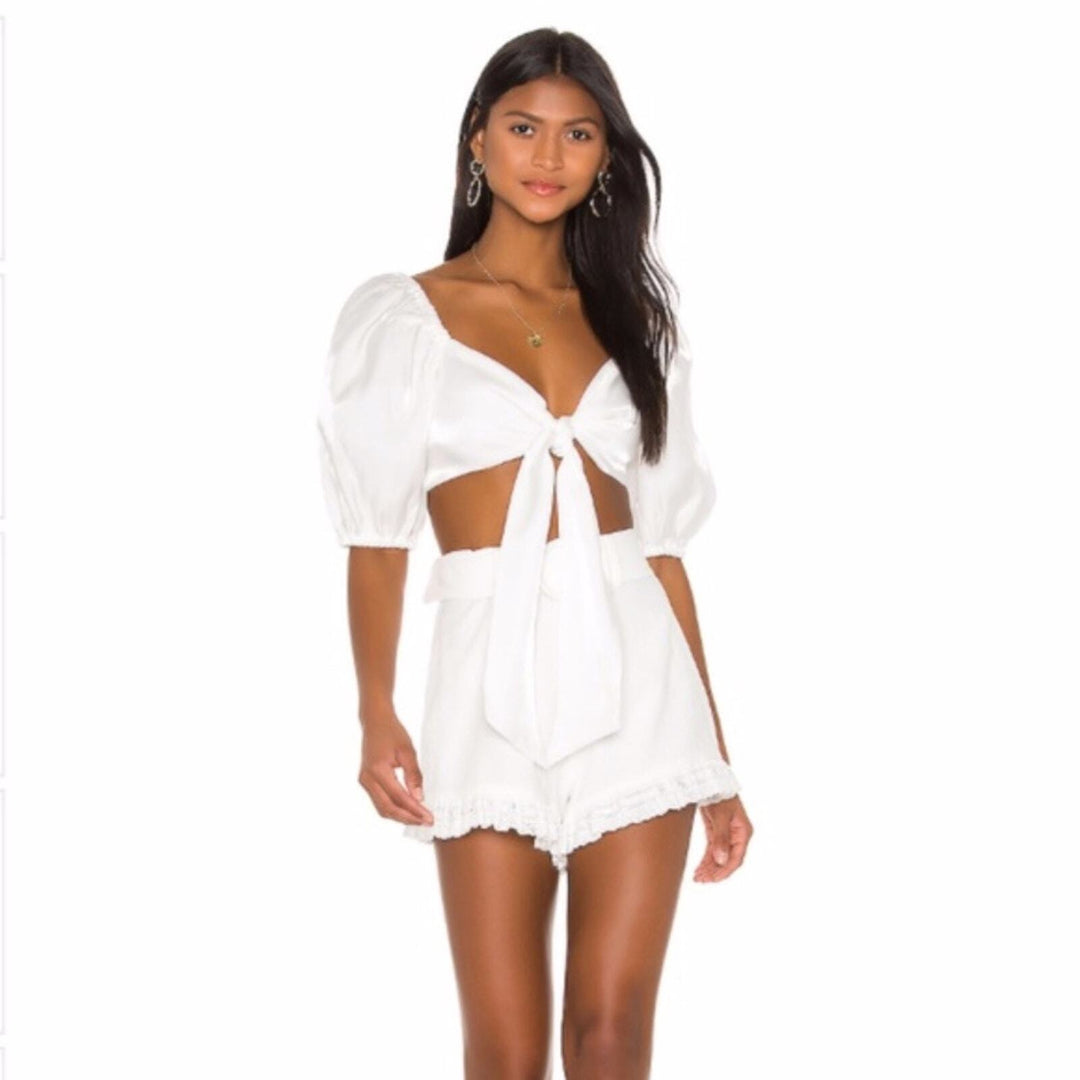 Capulet Natasha Belted Shorts White Size S