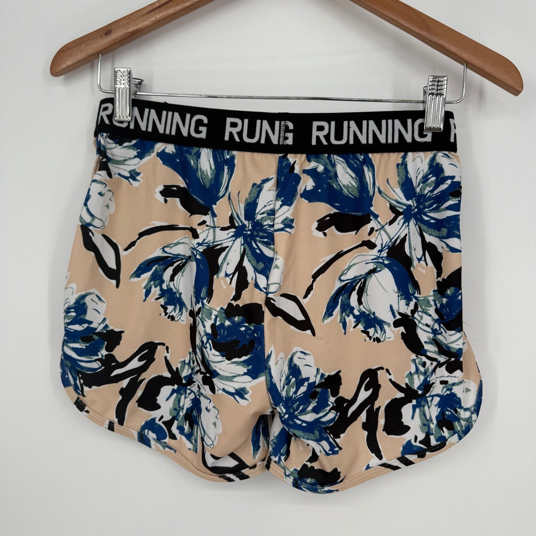 YUNA Running Shorts Floral Print Activewear L/XL Ladies Beach Vacation