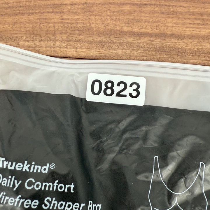 Truekind Daily Comfort Wirefree Shaper Bra XL Black New