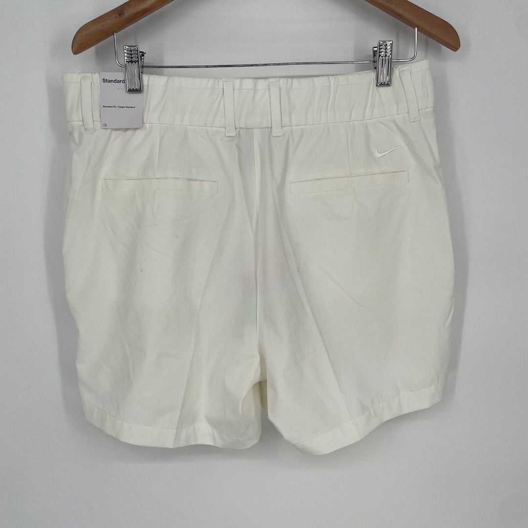 Nike Victory Golf Shorts Womens L White DA3209-100 Dri-FIT Standard Fit