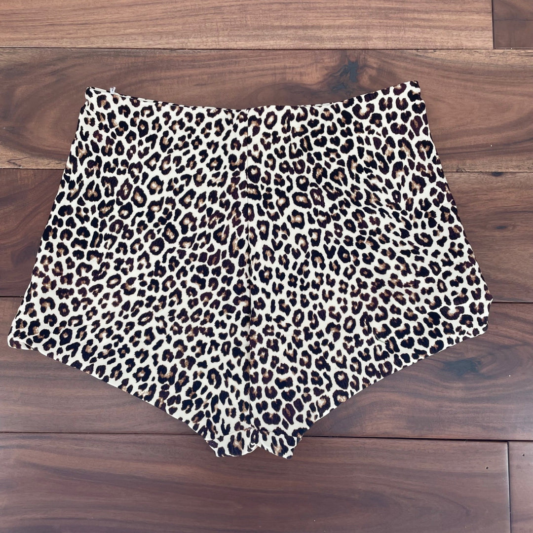 J.Crew Classic Sculpt Leopard Print High Rise Bikini Bottoms Size M