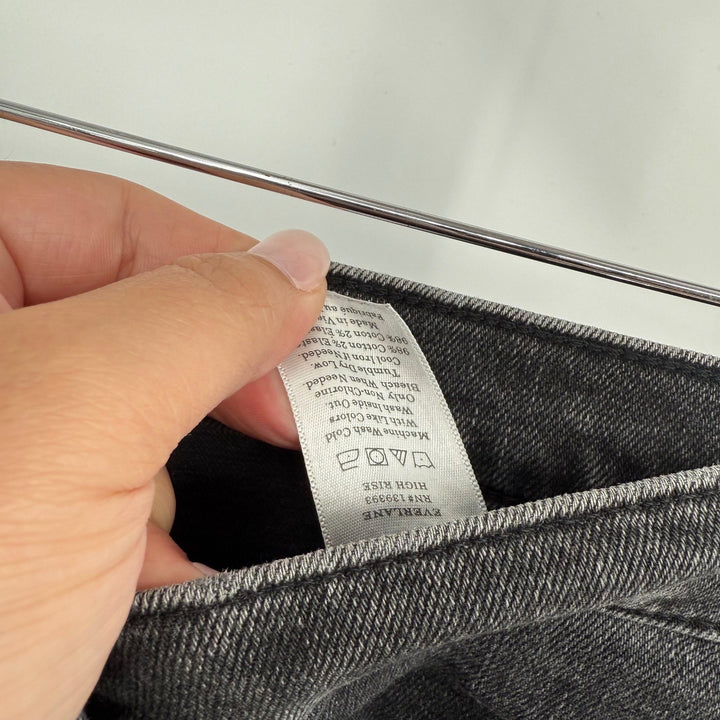 Everlane High Rise Authentic Stretch Black Wash Denim Jeans Size 28