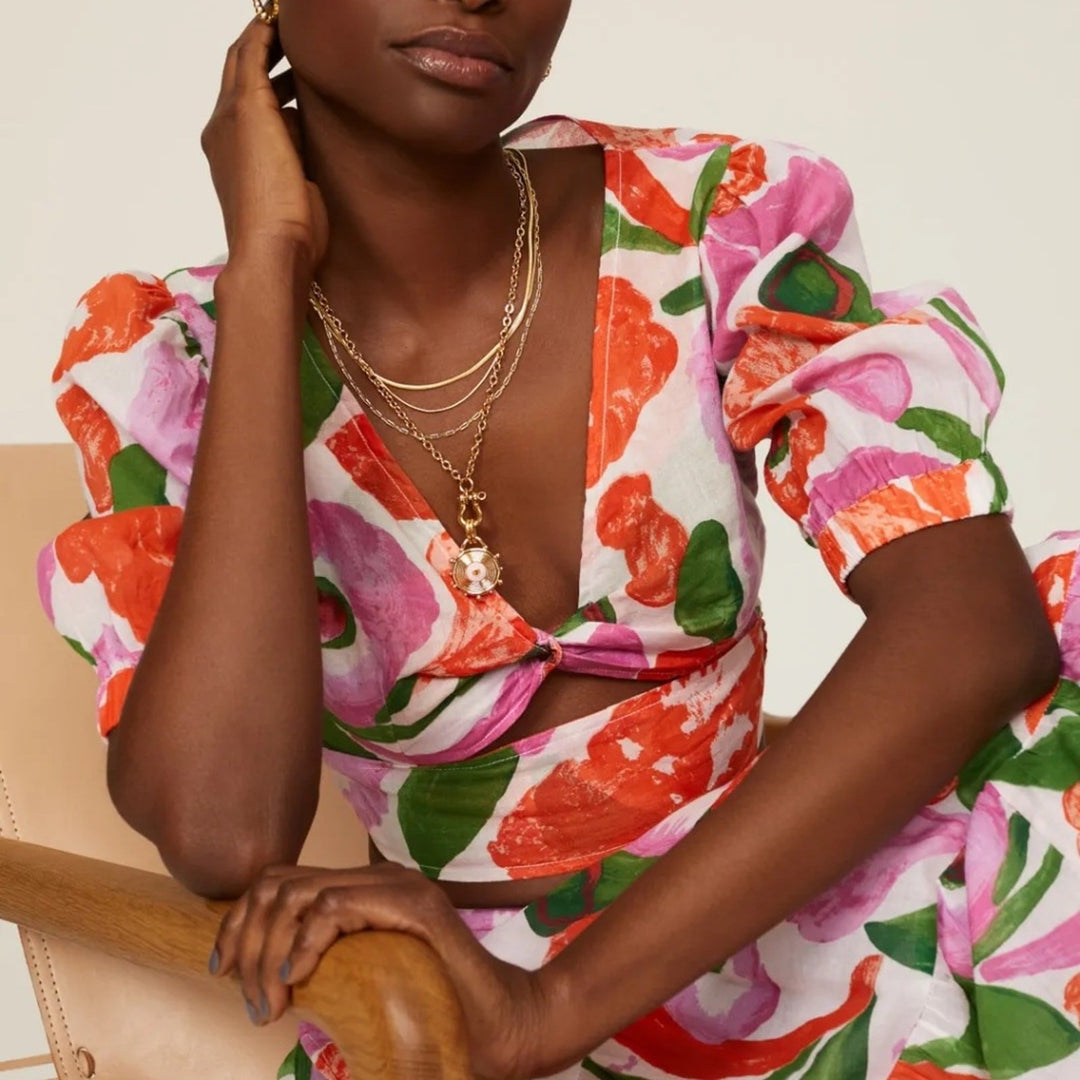 Banjanan Floral Aurora Top Size M