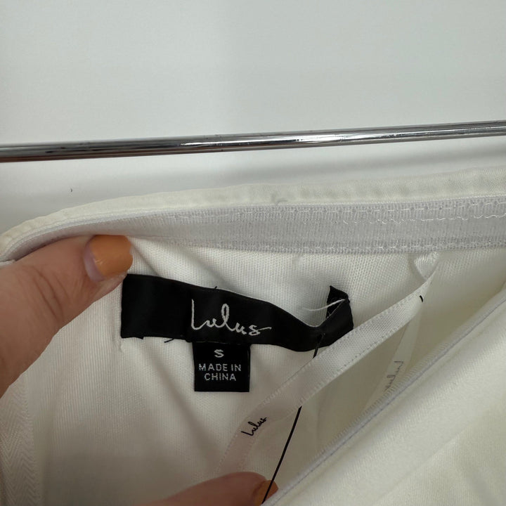 Lulus Beloved Bliss Ivory Strapless Slim Leg Bow Jumpsuit Size S