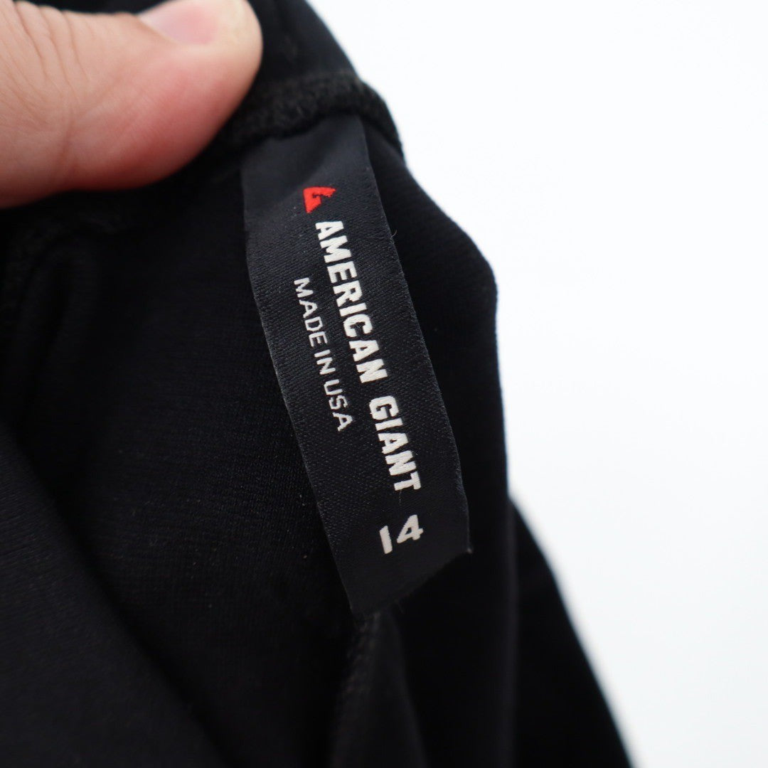 AMERICAN GIANT Black Leggings Pants Made in USA Size 14