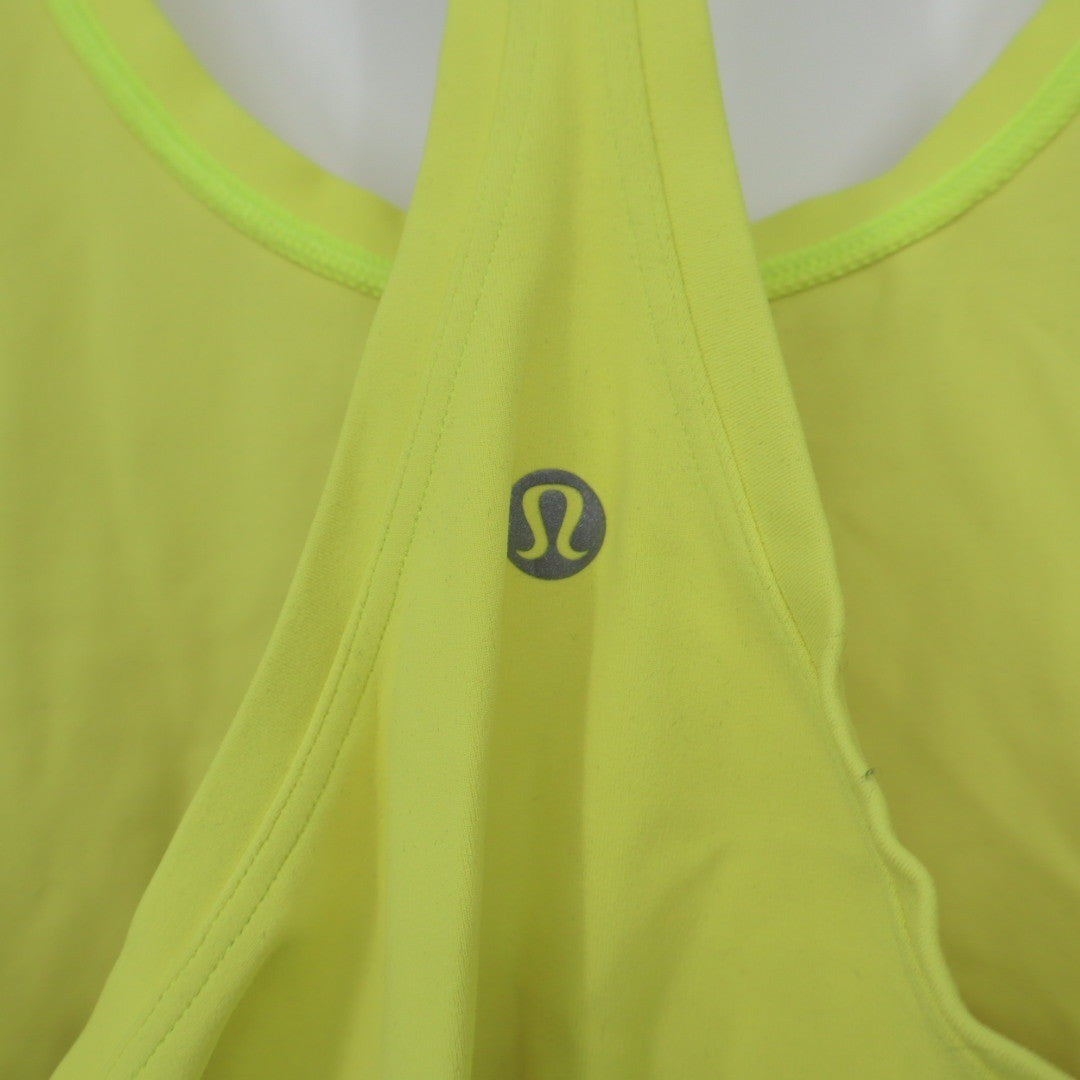 Lululemon Athletica Yellow Racerback Tank Top Size 4