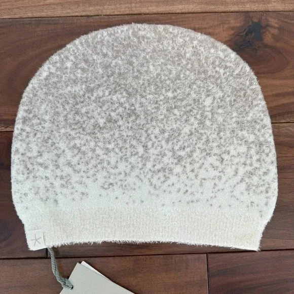 Barefoot Dreams CozyChic Lite Confetti Beanie Hat Womens OS Cream Taupe