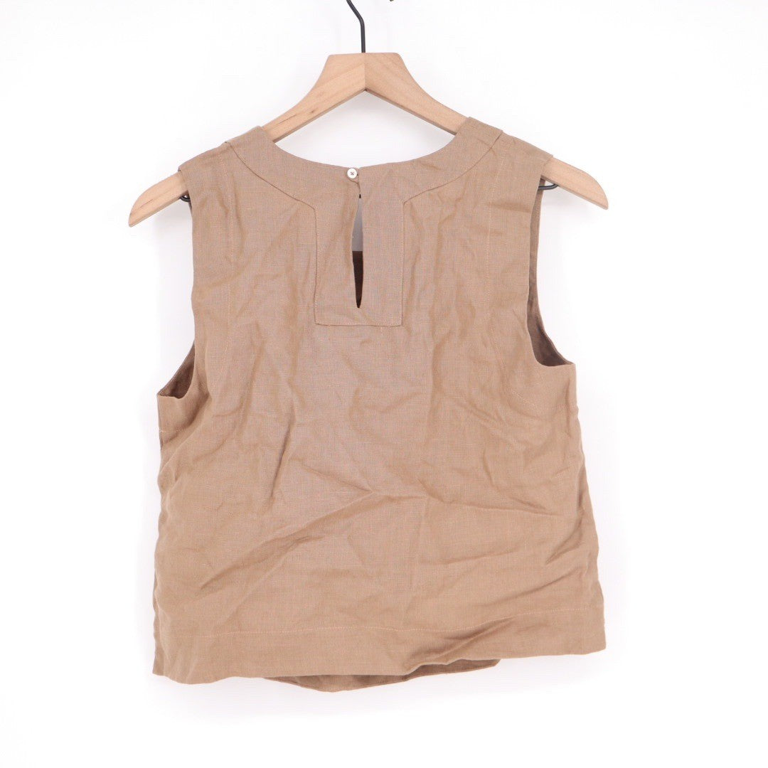 AMERICAN GIANT Linen Tank Top Neutral Tan XS Made in USA