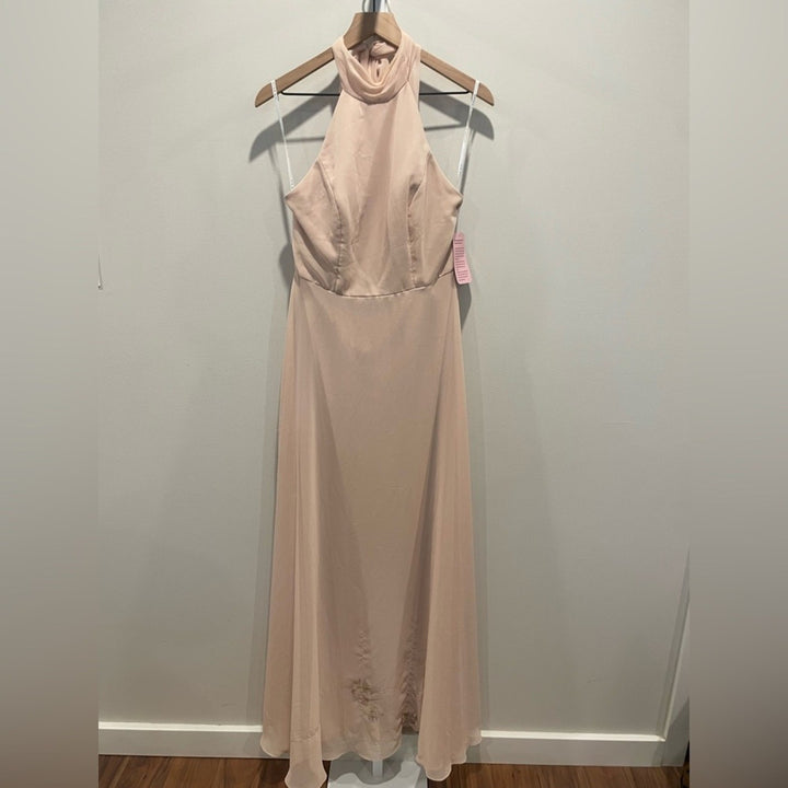 After Six High Neck Halter Backless Maxi Dress Size 8