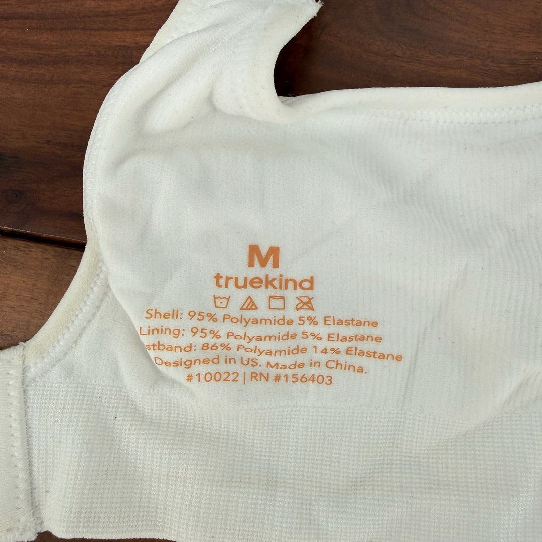 Truekind Cool Comfort Cotton Bralette White Size M 95 Cotton