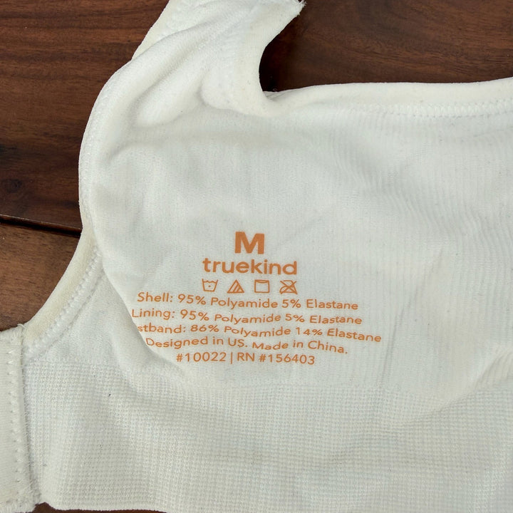 Truekind Cool Comfort Cotton Bralette White Size M 95 Cotton
