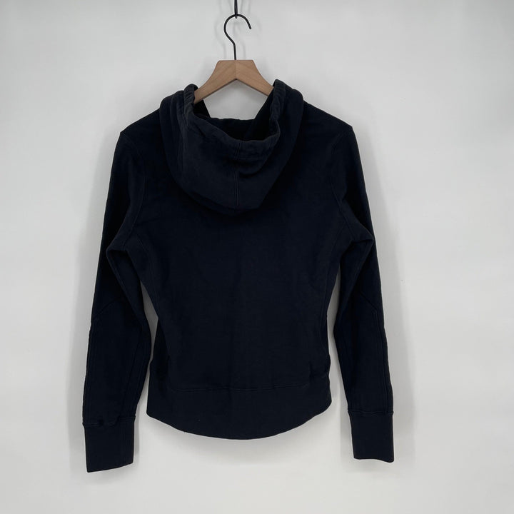 American Giant Women's Full Zip Hoodie Sweatshirt Black Cotton Size Small Casual