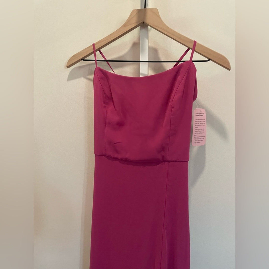 After Six Scoop Neck Convertible Tie-Strap Maxi Dress With Front Slit Size 10