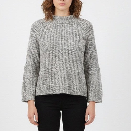 White Willow Speckled Mock Neck Knit Sweater Women's Size S/P