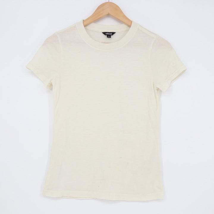 Allbirds Womens Cream Crew Neck T Shirt Basic Tee XS Made in Peru