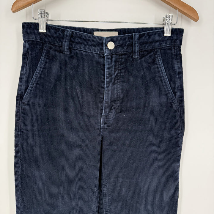 Everlane Pants Womens 2 Black Corduroy Cotton Stretch Straight Leg Outdoor