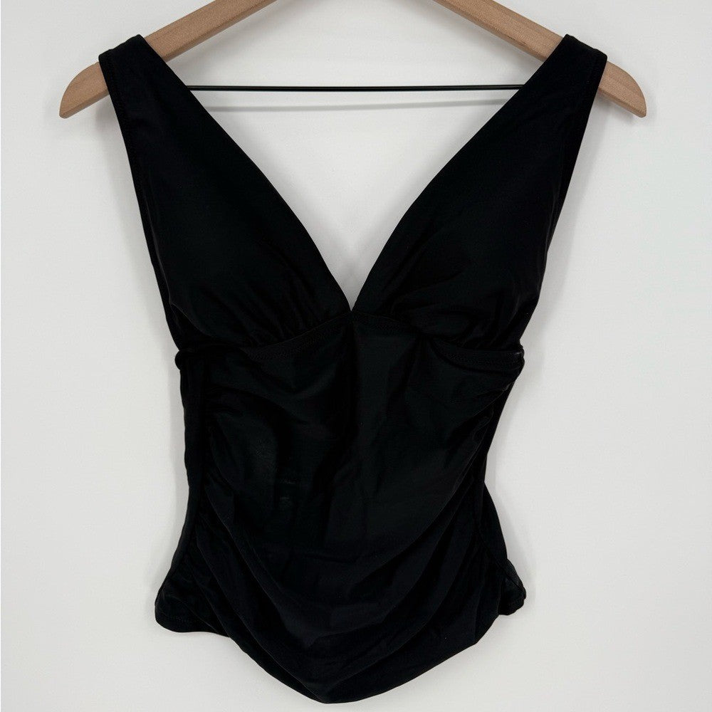 J.Crew Ruched Plunge Tankini Top Size XS