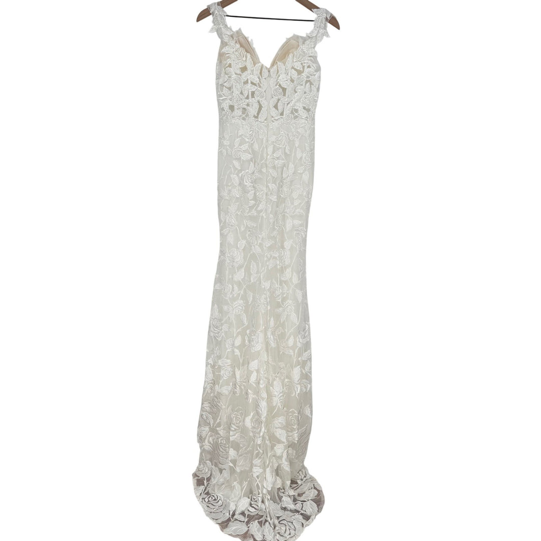 Lulus Precious Romance White Embroidered Off-The-Shoulder Maxi Dress Size 4