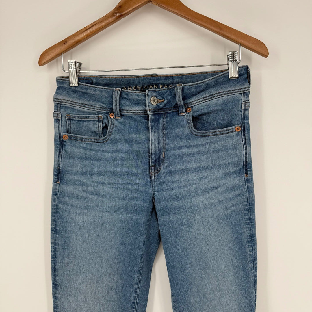 American Eagle Outfitters Bootcut Jeans Next Level Stretch Blue Denim Size 6