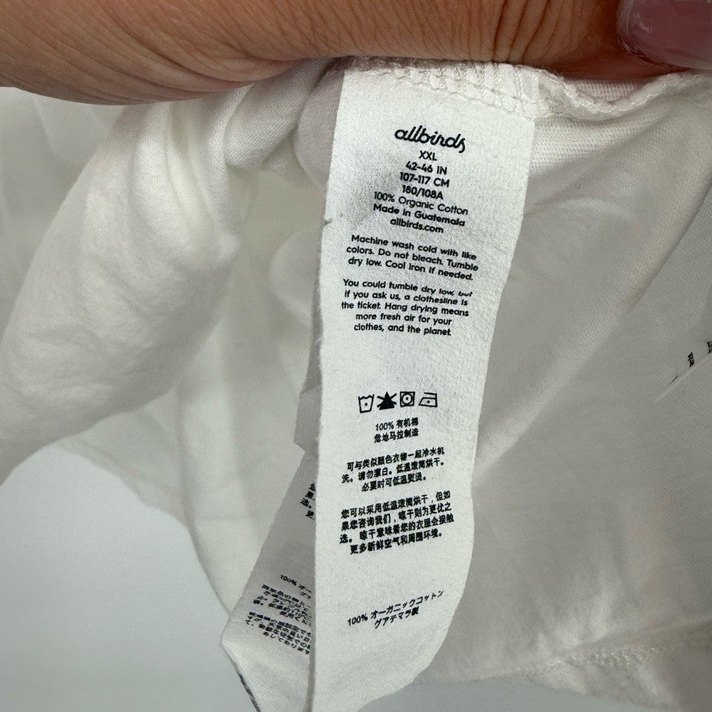 Allbirds Women's Cotton Long Sleeve Tee Blizzard Size XXL