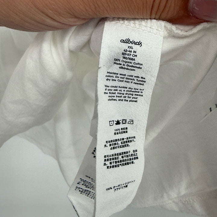 Allbirds Women's Cotton Long Sleeve Tee Blizzard Size XXL