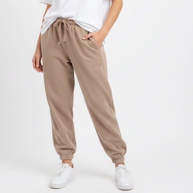 Aeropostale Jogger Sweatpants Tan Elastic Waist Drawstring Size XL