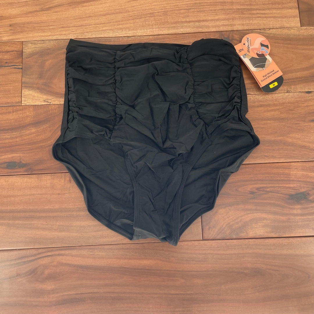 Shapermint Essentials High Waisted Control Bikini Bottom Black