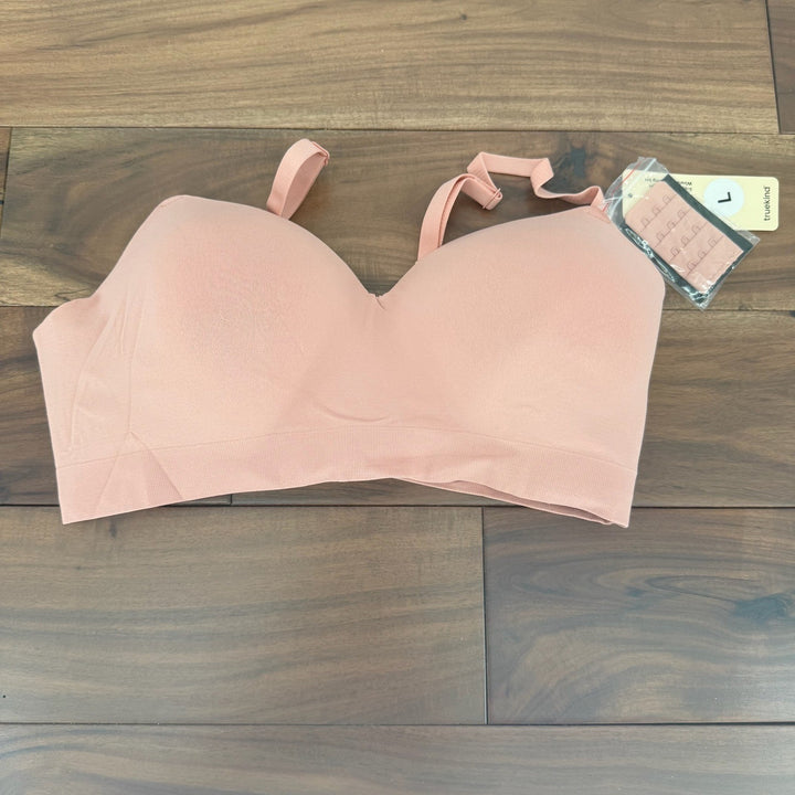 Truekind Supportive Comfort Wireless Shaping Bra Seamless Smooth Fabric Pink L
