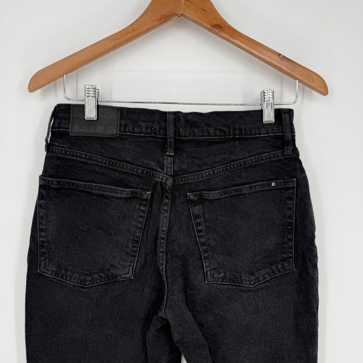 Everlane The Original Cheeky Jean Organic Cotton Black Denim Crop Size 27