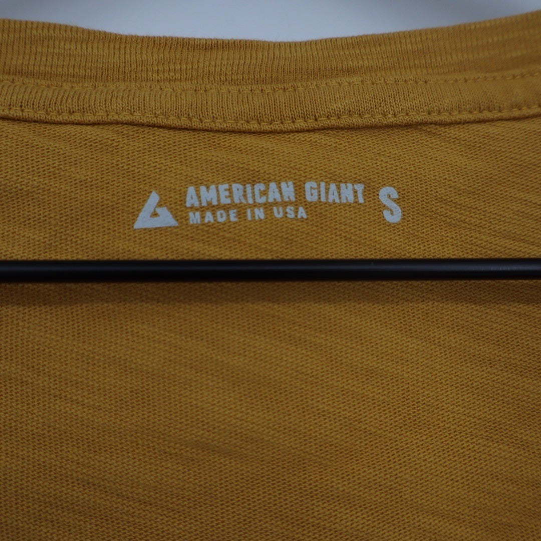 American Giant V-Neck Tee Short Sleeve Women's Size S Made In USA