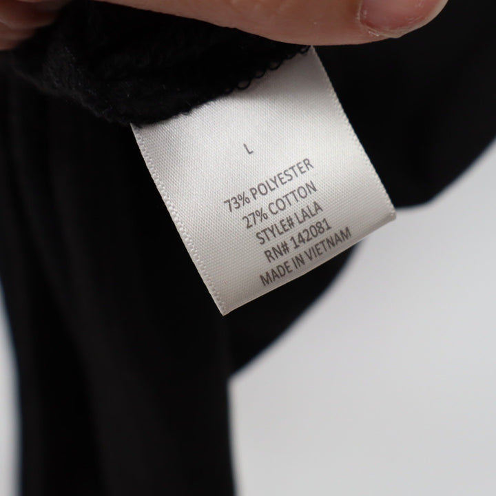 Alya Black Cutout Cold Shoulder Bell Sleeve Rose Embroidered Dress Size Large