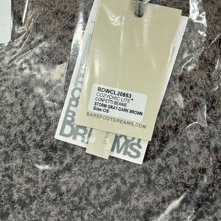 Barefoot Dreams CozyChic Lite Confetti Beanie Hat Women OS Storm Gray Dark Brown