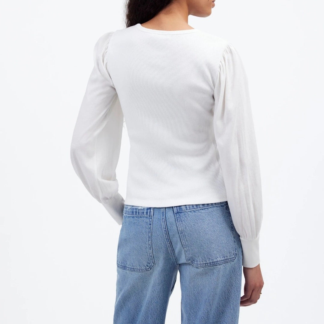 Madewell Puff-Sleeve Top Size S