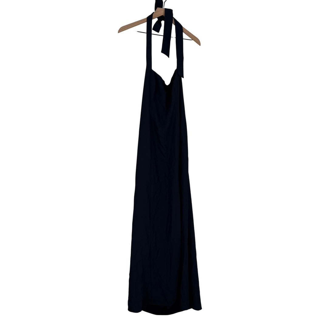 Thread Midnight Crepe Halter Neck Maxi Dress Size L