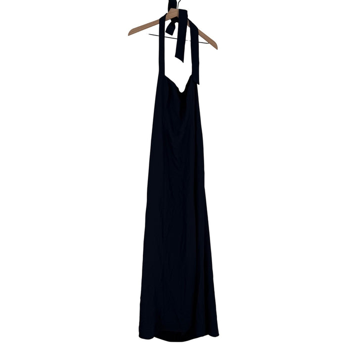 Thread Midnight Crepe Halter Neck Maxi Dress Size L