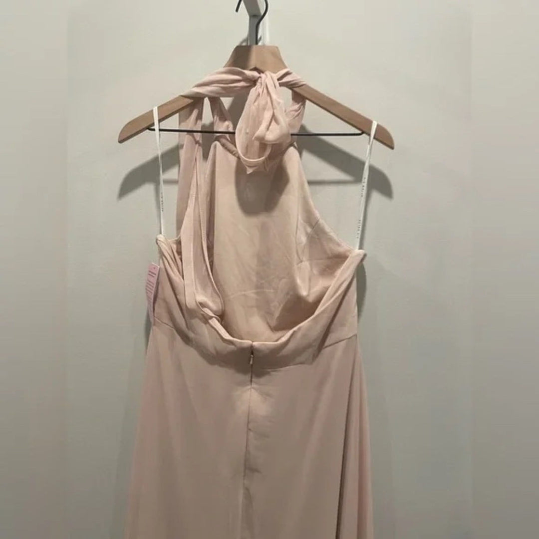 After Six High Neck Halter Backless Maxi Dress Size 8