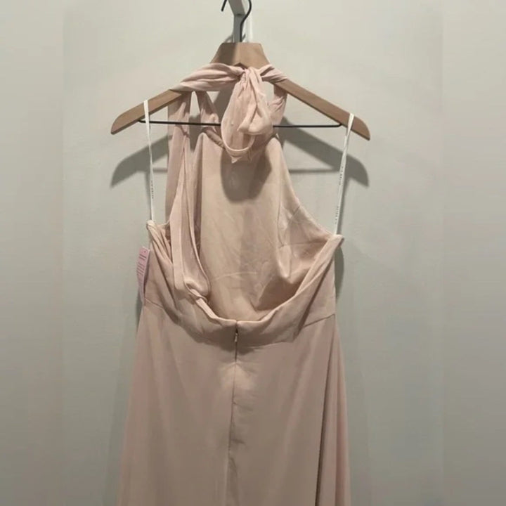 After Six High Neck Halter Backless Maxi Dress Size 8