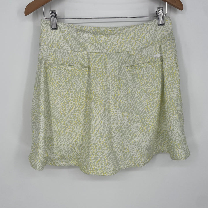 Adidas Women's Printed Frill Golf Skirt White Green Yellow Athletic Size S