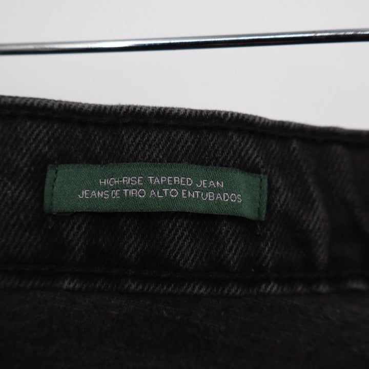 Wild Fable Black Wash High Rise Tapered Jeans Distressed Size 14