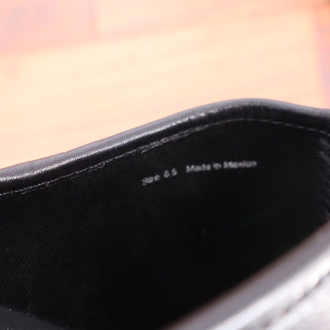 Dolce Vita Hila Leather Clog Mules Black Braided Chunky Heel Size 6.5