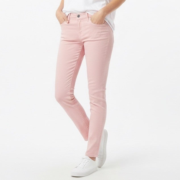 7 For All Mankind Jeans Womens 27 Pink Denim Cotton Stretch Mid Rise Skinny Leg