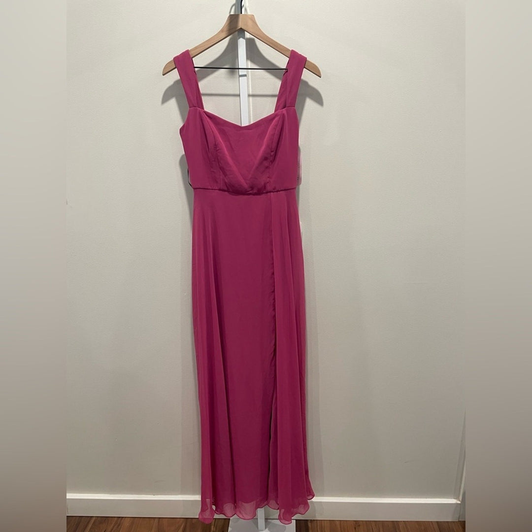 After Six Contoured Wide Strap Sweetheart Maxi Dress Size 4