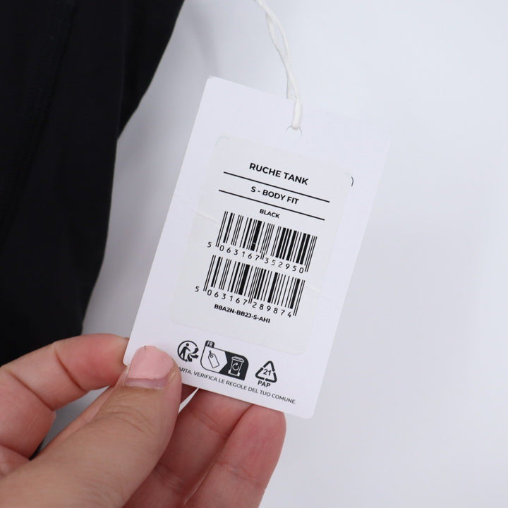 Gymshark Ruche Tank Black Body Fit S Activewear Workout Athletic