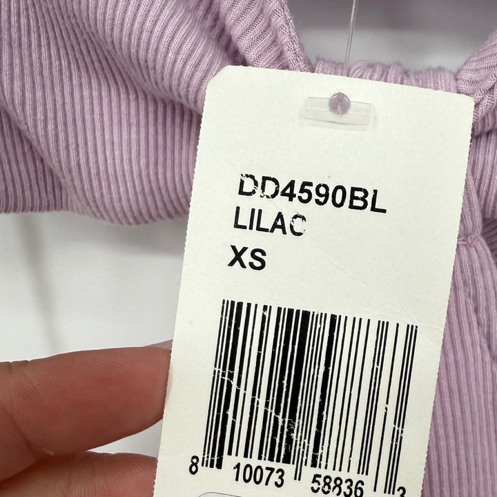 FORE Lilac Cutout Midi Dress, Ribbed Bodycon Dress, Sleeveless XS