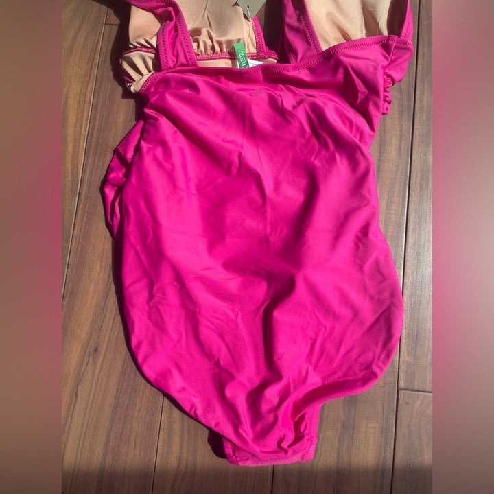 J.Crew Ruched V-Neck One-Piece  Size 8